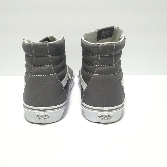 VANS Men's Skateboard Shoe, High Top Grey Canvas Size 10  Off the Wall - Picture 5 of 14